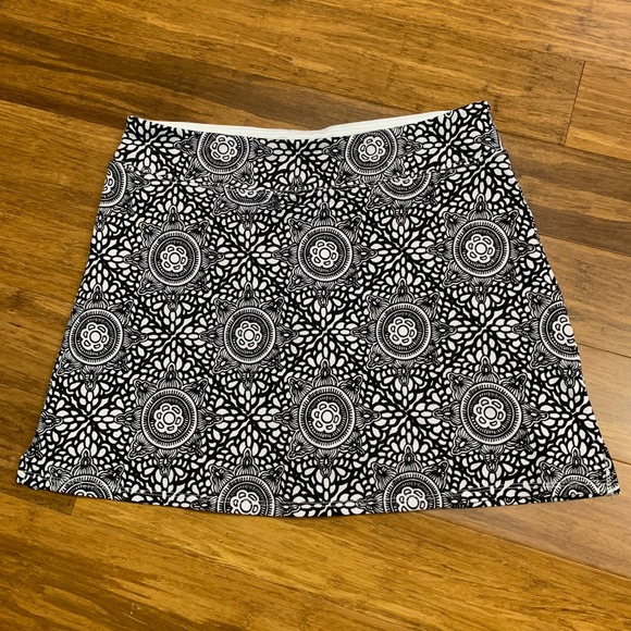 Soybu Athletic Skort Black White Geometric Print Sport Skirt Shorts Size Small - Picture 1 of 5